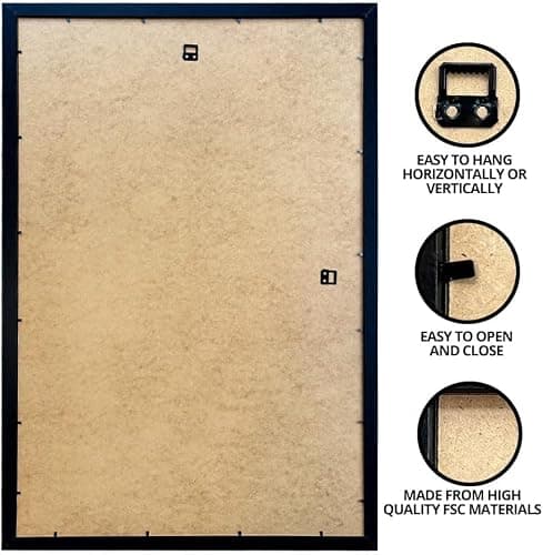 GB eye ABYSTYLE 20.5x15 MDF Frame, FSC White Wood Poster Frame, scratch proof glazing, Horizontal and Vertical Wall Mounting Display for Photo Gallery Home Room Office Decor thumbnail 7