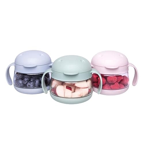 Ubbi Tweat No Spill Snack Container for Kids, BPA-Free, Toddler Snack Container, Sage & Blue thumbnail 8