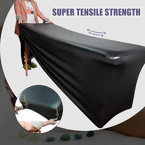 28 Inches PU Leather Wide Lash Bed Cover 1 Pack|PU Leather Massage Table Cover|Wipeable, Reusable & Waterproof Massage Table Cover Protector ，Perfect for Salons Spa Home Use thumbnail 4