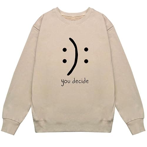 BLACKMYTH Women Round Neck Sweaters Graphic Cute Pullover Long Sleeve Funny Sweatshirts thumbnail 3