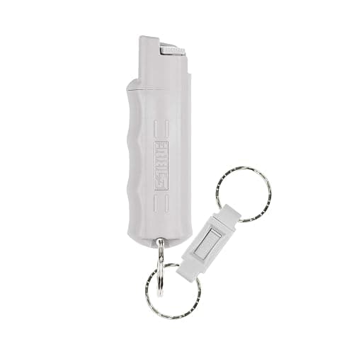 Sabre Pepper Spray with Quick Release Keychain for Self Defense – Maximum Police Strength OC Spray with UV Marking Dye, Twist Lock Safety, Finger Grip, 10‑Second Spray, 14‑ft Range, Made in USA - Image 1