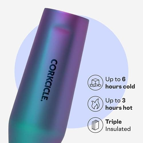 Corkcicle Stemless Flute - Chill Drinks for 9 Hours - Summer Drinkware Gift - 7 oz - Dragonfly thumbnail 3