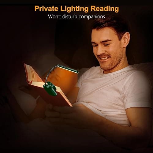 Gritin 19 LED Book Light, Reading Light Book Lamp for Reading at Night with Memory Function, 3 Eye-Protecting Modes& 5 Brightness Levels, Large Lamp Area, 360° Flexible for Reader-Dark Green thumbnail 7