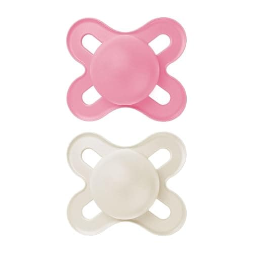 MAM Original Start Matte Baby Pacifiers, Binky for 0-3 Months, BPA-Free Silicone Nipple, Easy to Clean, Best for Newborn Babies, Developed with Medical Experts, 2 Count Binkies with Sterilizer Case - Image 1