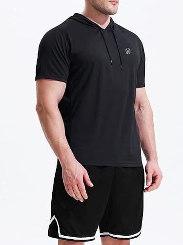 NELEUS Dry Fit Workout Athletic Muscle Tank Top Running Shirts with Hoods thumbnail 3