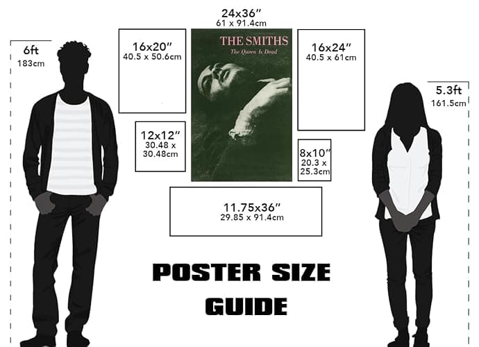 CINEMAFLIX The Smiths The Queen is Dead, Album Cover Poster Wall Art Measures 24 x 36 inches (unframed) thumbnail 3
