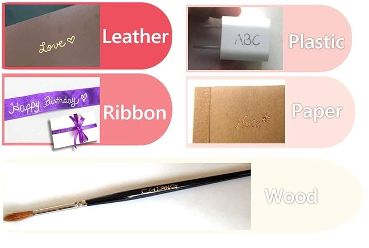 KINGTOOL Hot Foil Embossing Stamping Pen with 6 Rolls Hot Foil Papers, USB Powered (with 4 Nibs) (Yellow) thumbnail 5