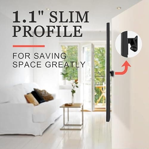 No Stud TV Wall Mount, Drywall Studless TV Hanger No Damage, No Drill, Non Screws, Dry Wall Flat Screen TVs Easy Install Bar Bracket fits VESA 12-55 inch TVs up to 99 lbs, Include Hardware Levels thumbnail 2