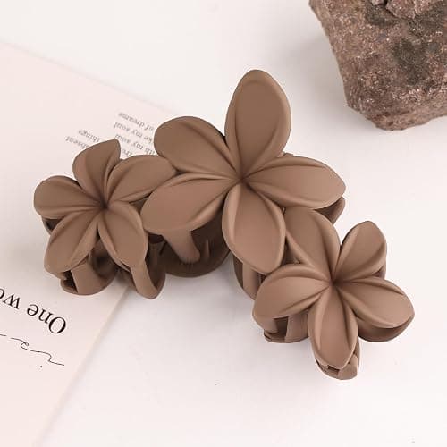 4Pcs Flower Hair Clips for Women Hair Claw Clips Set Nonslip Strong Hold Thick Thin Curly Hair thumbnail 4