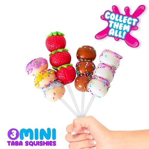 MushMeez Taba Squishy Sweet Friends - 3 Taba Squishies on a Stick - Squish, Squeeze, Great for Stress Relief - Sensory / Fidget Play Food Squishy Toys for Kids and Adults thumbnail 6