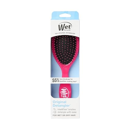 Wet Brush Detangling Brush, Original Detangler Brush (Pink) - Wet & Dry Tangle-Free Hair Brush for Women & Men - No Tangle Soft & Flexible Bristles for Straight, Curly, & Thick Hair thumbnail 11