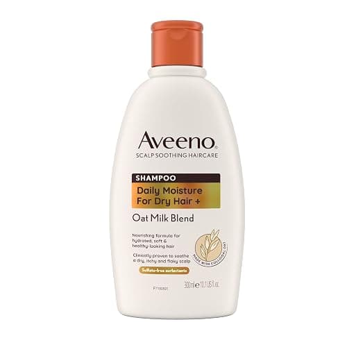 Aveeno Scalp Soothing Haircare Daily Moisture Shampoo, Oat Milk Blend, for Dry Hair, Soothes Dry, Itchy & Flaky Scalp, Clinically Proven, Sulfate Free, 300ml - Image 1