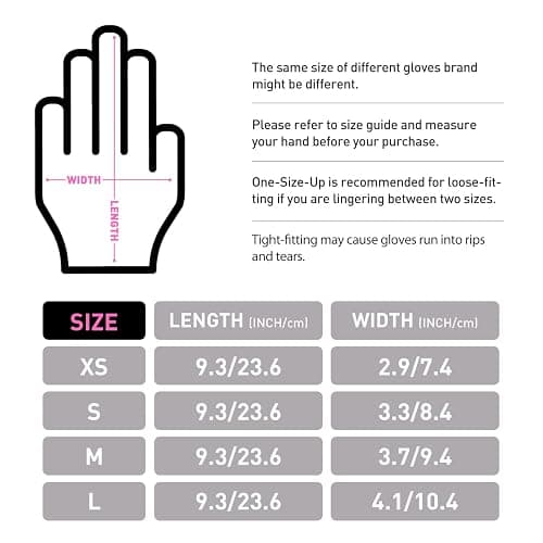 OKIAAS Black/Pink Vinyl Disposable Gloves Latex Free, Food Grade, 5 mil, Cooking, Cleaning, Hair Dye, 50/100/200/1000 Count thumbnail 7