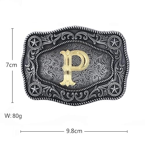 Doitby Initial Western Cowboy Belt Buckle with Letter for Men and Women thumbnail 4