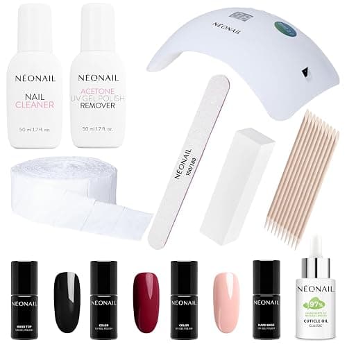 NÉONAIL Starter Set mit LED Lampe 22W/48 - 4x UV Nagellack 7,2 ml - LED UV Lampe - Maniküre Set - Starterset mit Lampe - Sets - Nagellack Set - Farben - Manicure - Nagelset - Image 1