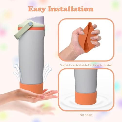 Kaitiaki Silicone Boot for Owala 30oz & 40oz FreeSip Sway Bottles & Tumblers - Non-Slip, Scratch-Resistant, Stability Enhancer, Available in 12 Colors (Beach House Orange) thumbnail 4