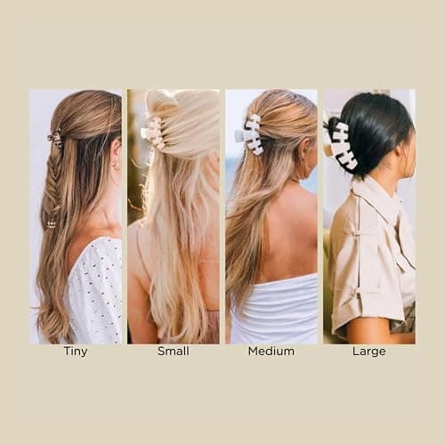 TELETIES - Large Hair Clip - Strong Grip, Bendable Teeth, Comfortable Curved Design - Ideal for Thick Hair - For All Hair Textures - Tortoise thumbnail 6