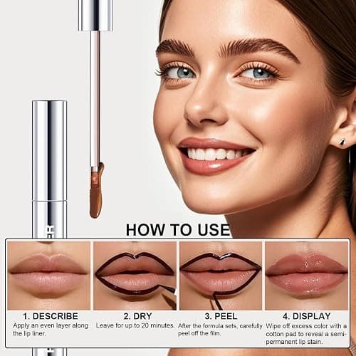 GLSFACE 3 Colors Peel Off Lip Liner with Tweezer Kit, Rich Color Matte Finish Lip Tint Stains Makeup Set for Women, Long Lasting, Waterproof, Smudge Proof, For All Skin Types (#3, #6, #7) thumbnail 6