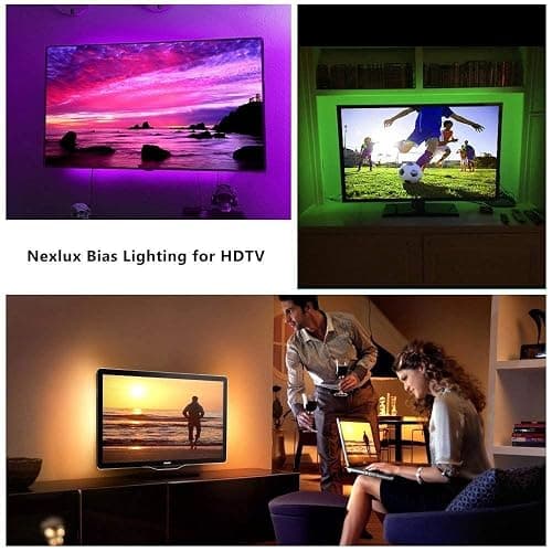 Nexlux LED Lights for TV/Monitor Backlight 8.2ft USB APP Controlled with Remote, DIY Colors for Gaming Lights, Ambient Lighting Kit thumbnail 6