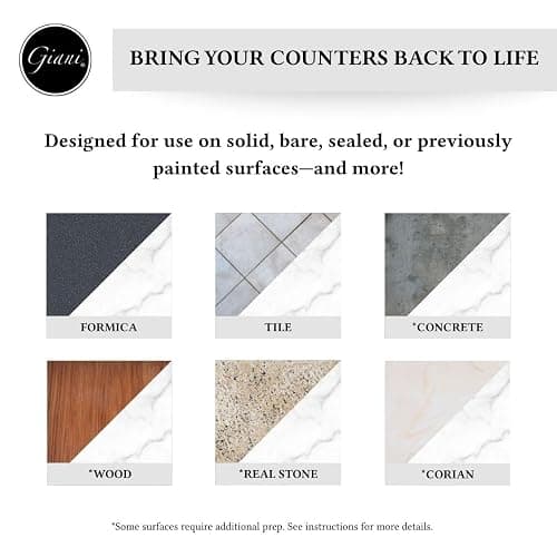 Giani Marble Easy Epoxy Countertop Paint Kit (Carrara White) thumbnail 4
