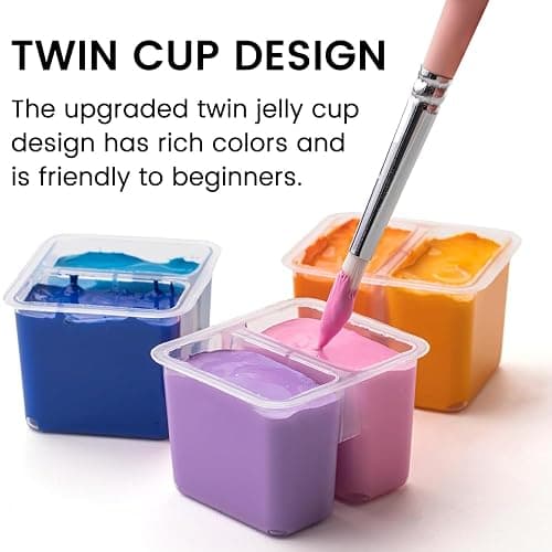 HIMI Gouache Paint Set, 112 Colors x 12g Twin Jelly Cup Design in Carrying Case, Non-Toxic Paint for Canvas and Paper, Perfect for Artists, Student, Opaque Painting (Black) thumbnail 7
