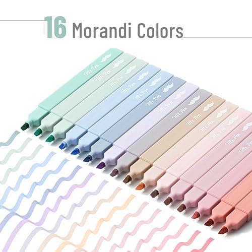 Mr. Pen- Aesthetic Highlighters, 16 pcs, Chisel Tip, Morandi Colors, No Bleed Bible Highlighter Pastel, Assorted Colors, Cute thumbnail 3