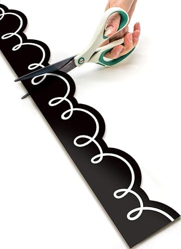 Teacher Created Resources Black with White Squiggles Die-Cut Rolled Border Trim - 50ft - Decorate Bulletin Boards, Walls, Desks, Windows, Doors, Lockers, Schools, Classrooms, Homeschool & Offices thumbnail 3