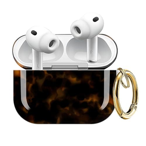 AirPod Pro 3 Case Cover, Shockproof for Women & Girls | with Golden Round Buckle | Protective Anti-Drop Design | Luxury Brown Leopard - Image 1
