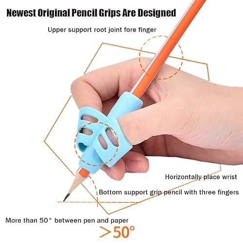 JuneLsy Pencils Grips Pencils Grips for Kids Handwriting Posture Correction Training Writing AIDS for 2-4 Year Kids toddler Preschoolers Students Children Special Needs (6PCS) thumbnail 7