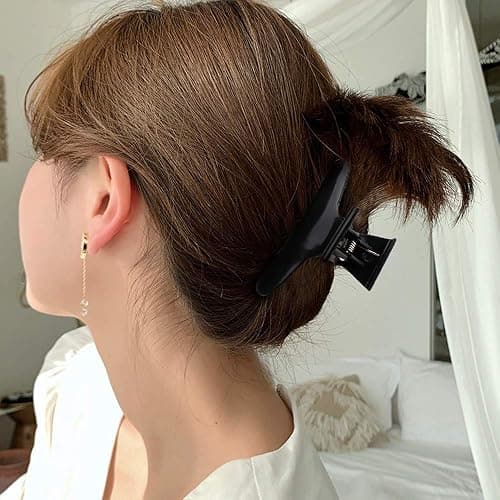 Ondder 24 Pcs Black Butterfly Hair Clips for Styling Sectioning Pro Hair Claws Clamps Clips for Cutting, Sectioning, Coloring Styling Hair Accessories for Women Girls thumbnail 4