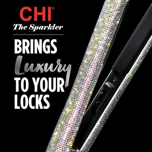 CHI The Sparkler Lava Ceramic Flat Iron, Special Edition, Hair Straightener for an Even & Smooth Finish, 11 Foot Cord for Convenience, 1" Iron, Silver thumbnail 4