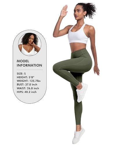 LZYVOO Leggings with Pockets for Women, 6 Packs Soft High Waisted Tummy Control Workout Yoga Pants thumbnail 6