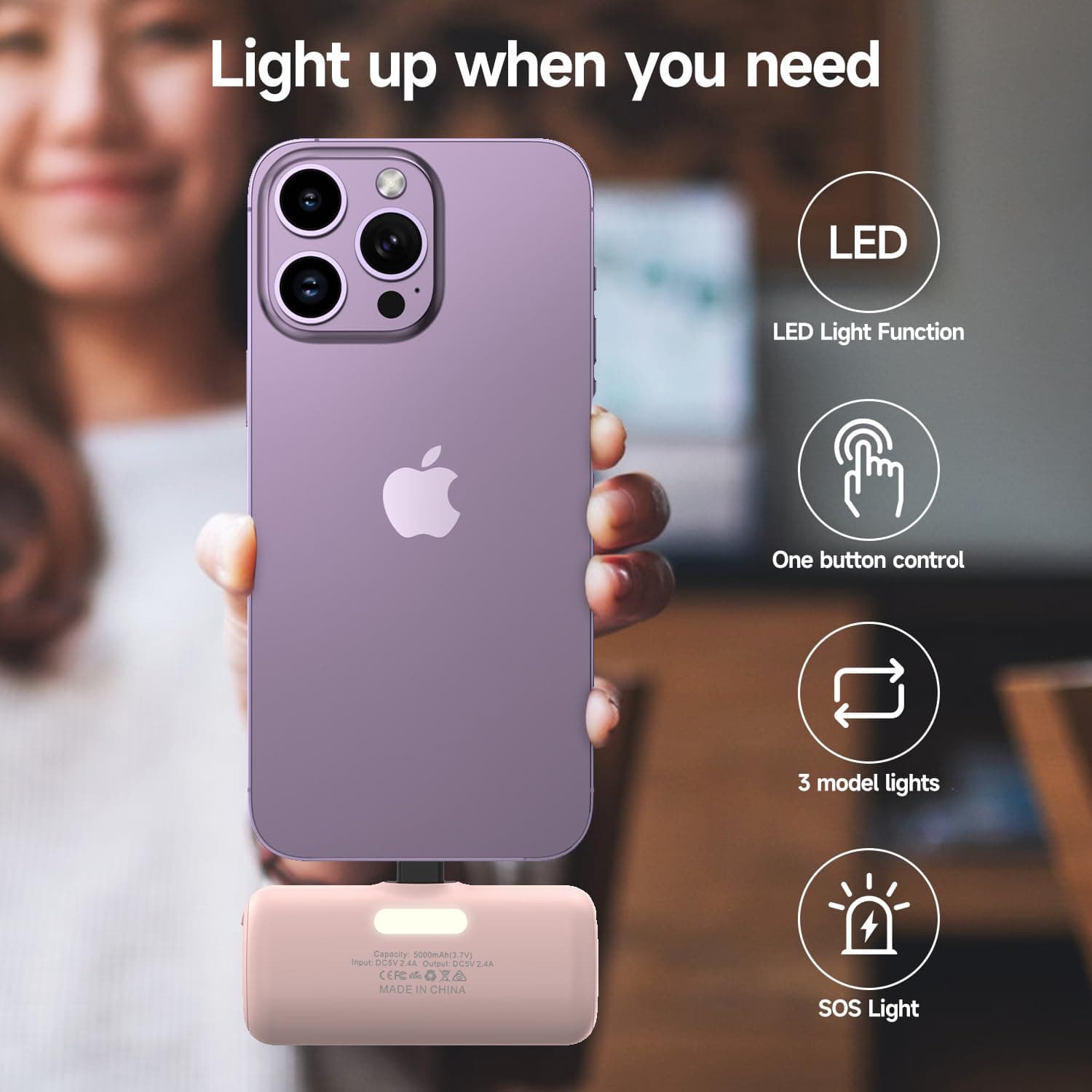 TOUGH ON Mini Portable Charger 5000mAh Power Bank PD Fast Charging, Small Portable Charger Battery Pack Compatible with iPhone 14,13,12 Pro Max/Pro Max,11 and More thumbnail 7