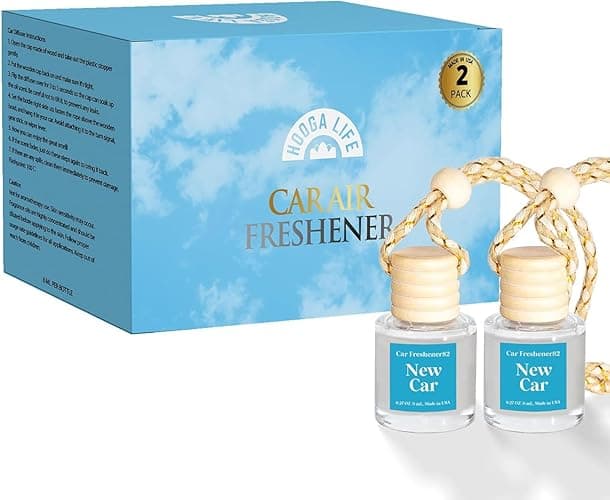 HoogaLife Car Air Freshener Diffuser 2 Pack Hanging Air Freshener - New Car Fragrance Oil Air Diffuser for Car, 45+ Days Long Lasting Fragrance Made in USA (N82) thumbnail 7