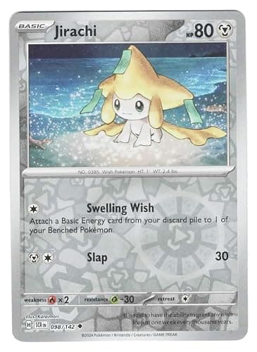 Pokemon - Jirachi 098/142 - Stellar Crown Reverse Foil – Single Card - Image 1