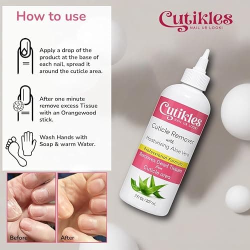 Cutikles Cuticle Remover Gel Removes Dead Overgrown Cuticle, Nourishes Hydrates Cuticle Area, Professional Grade Formula With Aloe Vera Gel -7 Fl Oz thumbnail 5