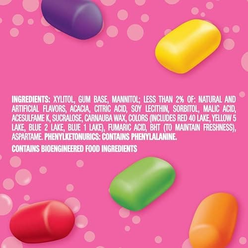 HUBBA BUBBA Minis SKITTLES Flavored Bubble Gum, 40 Piece Resealable Bottle thumbnail 8