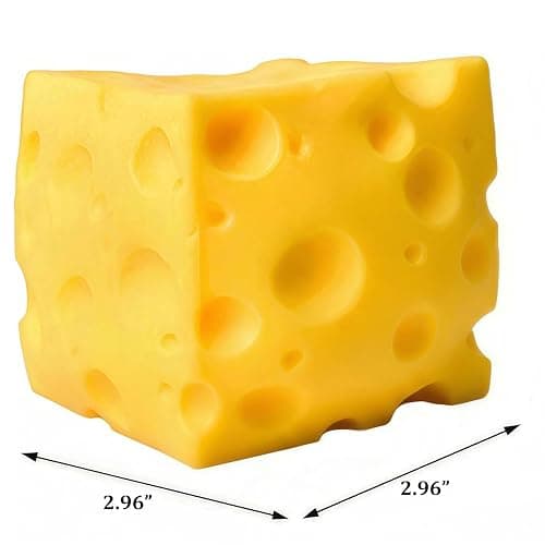 Giant Cheese Squishy – Slow Rising Sensory Fidget Toy, Jumbo Squeeze Cheese Cube for Stress Relief, Soft Hand Squeeze Toys, Portable Calming Gift for Adults Office Desk (Medium-2.96") thumbnail 3