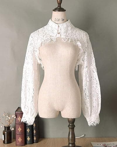 Elegtiskas Detachable Dickey Blouse False Collar Half Shirt Blouse Collar Crop Top thumbnail 4