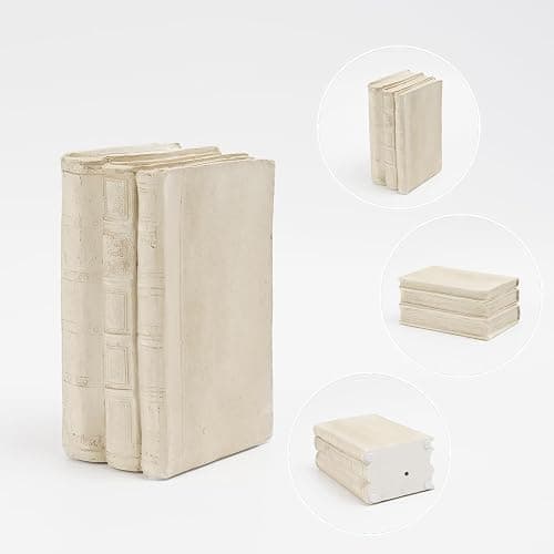 Guichifun Faux Books Living Room Decor - Resin Cute Cream Farmhouse Decor Fake Modern Fashion Decorative Books Set for Office Mantle Shelves Coffee Table Decor 4.2 * 2.7 * 6.2 Inch thumbnail 5