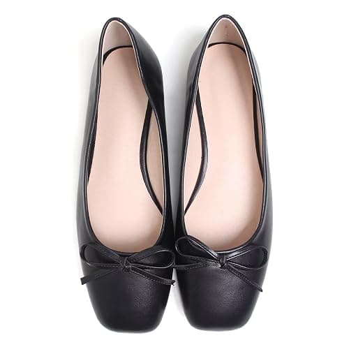 Dear Time Women's Casual Foldable Ballet Flats Square Toe Ballerina Flats Shoes Comfortable thumbnail 5