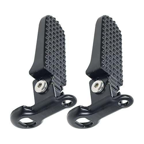 SYCOOVEN 1 Pair Mini Bike Foot Pegs, Universal Bike Foot Rest, Aluminium Alloy Non-Slip Bike Pegs, Folding Bike Rear Pedals for Mountain Bike, Folding Bicycle - black thumbnail 8