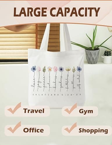 Supwhd Bible Bags for Women, Christian Tote Bag, Gifts for Christian Women thumbnail 2