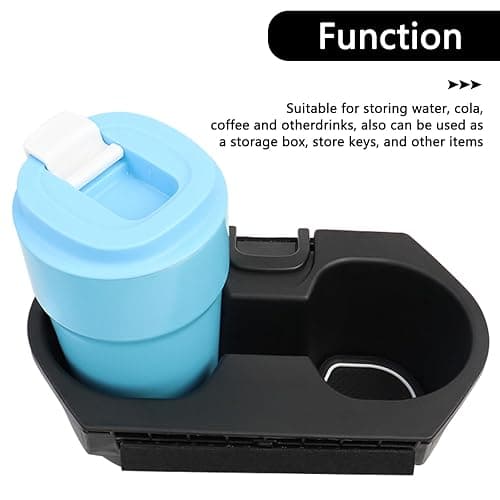 Cup Holder Insert with Coaster Accessories for Honda Civic 2016-2021 Lx Ex Si Sport Hatchback Coupe Sedan Insight Center Console Drink Bottle Cup Holder(Black with White Coaster) thumbnail 6
