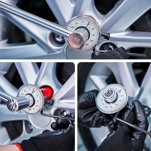 BUBUCAM 1/2 Inch Torque Wrench Angle Gauge Tool, 360° Adjustable 1/2" Drive Torque meter Wrench Set, Professional Measure Tool thumbnail 5