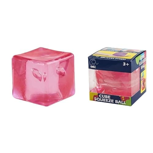 Squishy Stress Cube for Adults,2026 Squishy Slow Rising Fidget Cube Squeeze Sensory for Anxiety Stress Relief High Density Ice Squeeze Ball Cubes (05-Pink) - Image 1