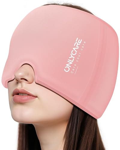 ONLYCARE Migraine Relief Cap, Headache Relief Cold Cap for Migraine Relief | Soothing Headache Ice Face Pack Mask, Cold Compress Head Wrap for Sinus, Tension, Stress, Hangover, Self Care Gifts for Women - Image 1