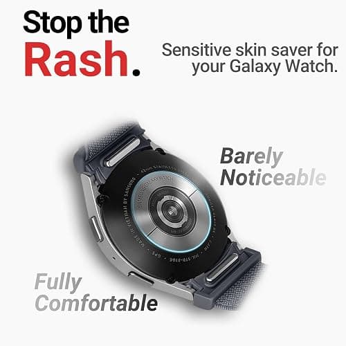 Arsolo Nickel Metal Allergy Back Protector for Samsung Galaxy Watch 7/6/5/4/3/Active2 [40/41/44/45mm], Classic 6, 5 Pro, Classic 4, Prevent Rash, Contact Dermatitis, Sensor Protector - 5 Pack thumbnail 3
