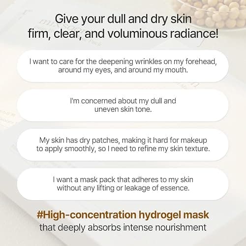 mixsoon Bean Collagen Hydrogel Mask Hydration All-In-One Firming, Soothing Gel Formula Face Mask for Radiant, Smooth Skin 35g / 1.18 fl.oz. (5ea) Korean Glass Skin Care thumbnail 4