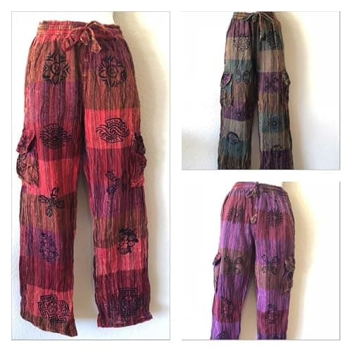 Karma Handicrafts Patchwork Unisex Hippie Gypsy Cotton Trouser Yoga Festival Pants Nepal 503 thumbnail 3